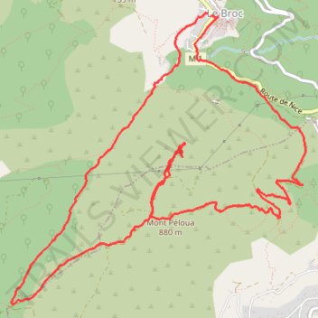 Itinéraire 2026 03 13 - sommet du Broc Peloua reg sams, distance, dénivelé, altitude, carte, profil, trace GPS