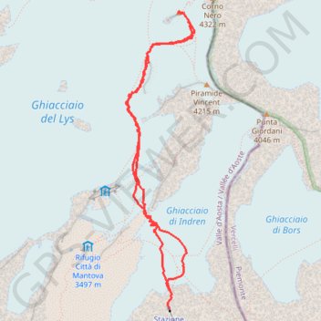 Itinéraire Balmenhorn, distance, dénivelé, altitude, carte, profil, trace GPS