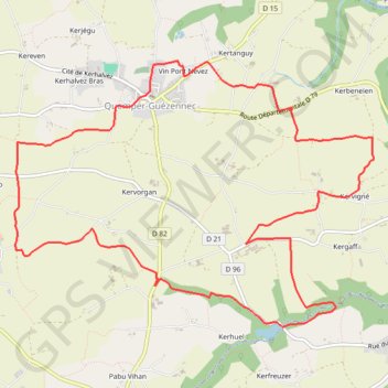 Itinéraire Circuit Fleuriot de Langle - Quemper-Guézennec, distance, dénivelé, altitude, carte, profil, trace GPS