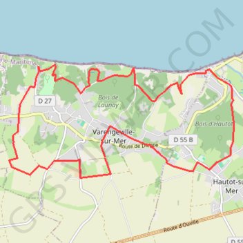 Itinéraire Côte d'Emeraude, Varengeville,, distance, dénivelé, altitude, carte, profil, trace GPS