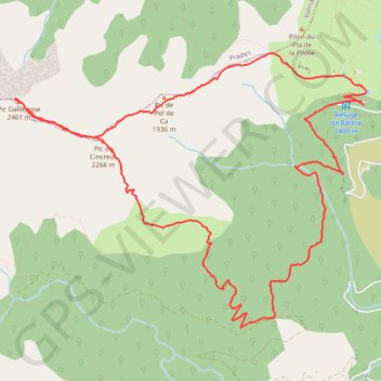 Itinéraire Pic Galinasse en boucle, distance, dénivelé, altitude, carte, profil, trace GPS