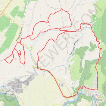 Itinéraire Auberives-Pont-St André VTT, distance, dénivelé, altitude, carte, profil, trace GPS