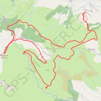 Itinéraire Mont Baïgura en circuit depuis la Chapelle St Vincent, distance, dénivelé, altitude, carte, profil, trace GPS