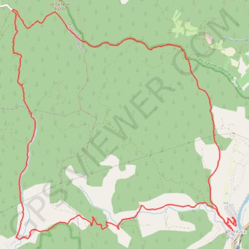 Itinéraire Rando pédestre Pontaix Drôme, distance, dénivelé, altitude, carte, profil, trace GPS