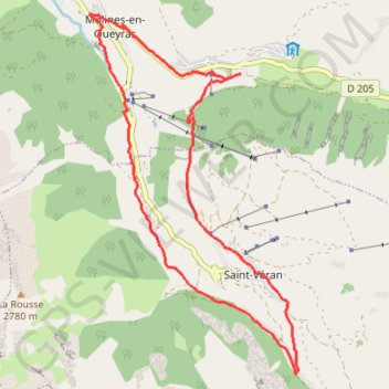 Itinéraire Les Amoureux de Saint-Véran, distance, dénivelé, altitude, carte, profil, trace GPS