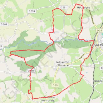 Itinéraire Abbaye de La Lucerne, distance, dénivelé, altitude, carte, profil, trace GPS