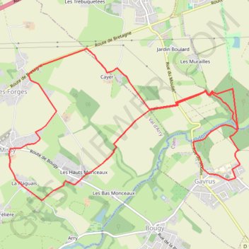 Itinéraire trace, distance, dénivelé, altitude, carte, profil, trace GPS