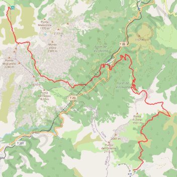 Itinéraire GR20 Refuge de l'Onda Refuge d'E Capannelle, distance, dénivelé, altitude, carte, profil, trace GPS