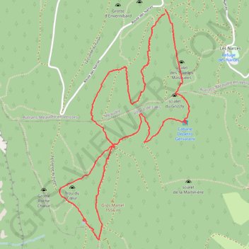 Itinéraire Marche nordique les Narces, distance, dénivelé, altitude, carte, profil, trace GPS