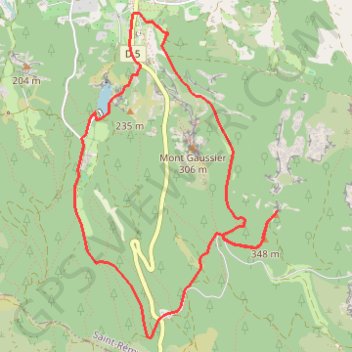 Itinéraire Le Rocher des Deux Trous - Saint-Rémy-de-Provence, distance, dénivelé, altitude, carte, profil, trace GPS