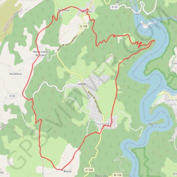 Itinéraire CHAMBLES Les Camaldules Notre Dame de Grace, distance, dénivelé, altitude, carte, profil, trace GPS