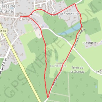Itinéraire Mazières de Touraine, distance, dénivelé, altitude, carte, profil, trace GPS