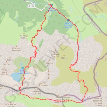 Itinéraire Port de la Picade (31), distance, dénivelé, altitude, carte, profil, trace GPS