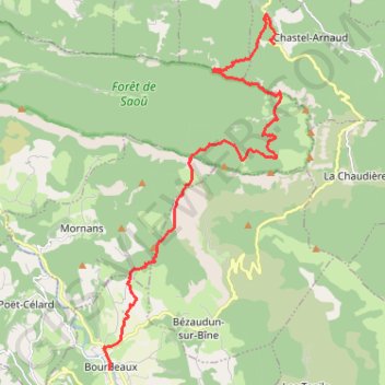 Itinéraire Chemin de la Sainte Baume, 6ème tronçon, distance, dénivelé, altitude, carte, profil, trace GPS