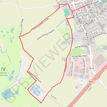 Itinéraire Rando Herlies, distance, dénivelé, altitude, carte, profil, trace GPS