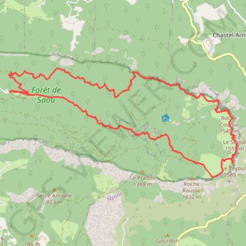 Itinéraire Boucle, du bois Saou aux 3 Becs, distance, dénivelé, altitude, carte, profil, trace GPS