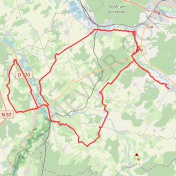 Itinéraire Landécourt, distance, dénivelé, altitude, carte, profil, trace GPS