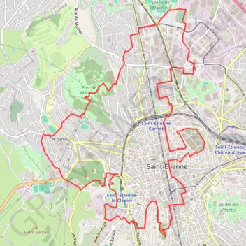 Itinéraire Sainté Trail Urbain (petit parcours), distance, dénivelé, altitude, carte, profil, trace GPS