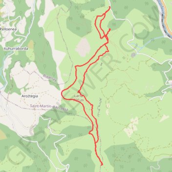 Itinéraire Larla depuis la station de pompage, distance, dénivelé, altitude, carte, profil, trace GPS
