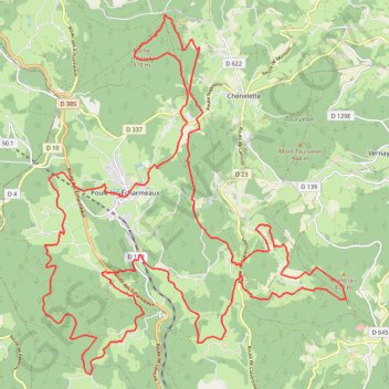 Itinéraire Pays Beaujolais - Haute Vallée d'Azergues - Poule-les-Écharmeaux, distance, dénivelé, altitude, carte, profil, trace GPS