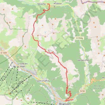 Itinéraire Traversée des Alpes - Étape 18, distance, dénivelé, altitude, carte, profil, trace GPS