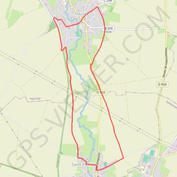 Itinéraire Au départ d'Haussy, distance, dénivelé, altitude, carte, profil, trace GPS