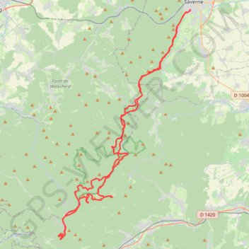 Itinéraire Donon, distance, dénivelé, altitude, carte, profil, trace GPS