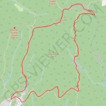 Itinéraire Les Monts Caraïbes, distance, dénivelé, altitude, carte, profil, trace GPS