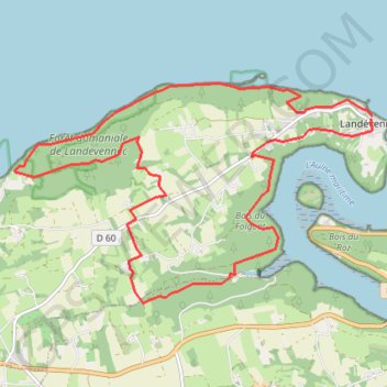 Itinéraire Crozon, le tour de Landévennec, distance, dénivelé, altitude, carte, profil, trace GPS