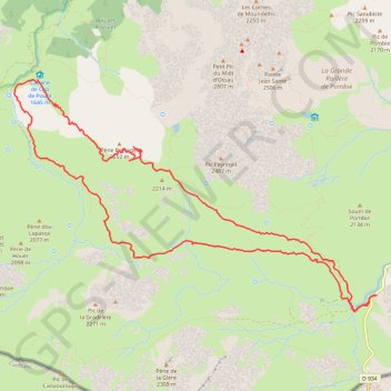 Itinéraire Pène de Peyreget en circuit depuis le parking d'Anéou, distance, dénivelé, altitude, carte, profil, trace GPS