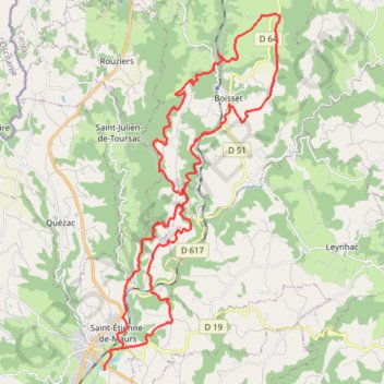 Itinéraire TransMaursoise - Maurs, distance, dénivelé, altitude, carte, profil, trace GPS