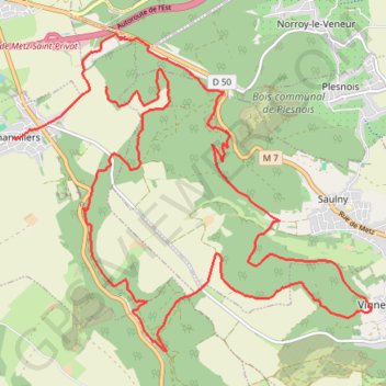 Itinéraire La Trace Amanvilloise, distance, dénivelé, altitude, carte, profil, trace GPS