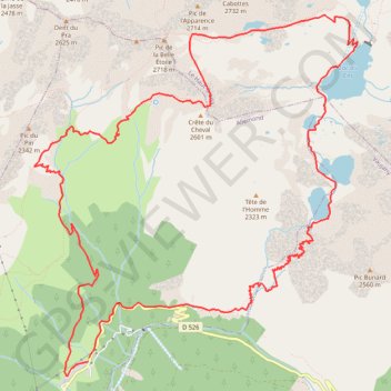 Itinéraire Boucle Lac de Rivier d'Allemont-Lac de Belle Etoile, distance, dénivelé, altitude, carte, profil, trace GPS
