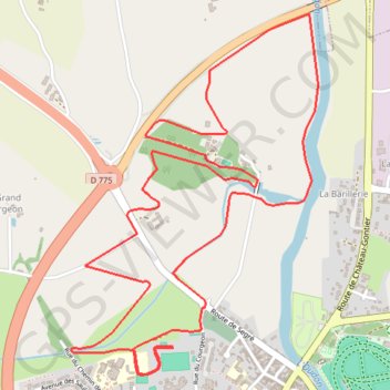 Itinéraire trace parcour 6,600km_1, distance, dénivelé, altitude, carte, profil, trace GPS