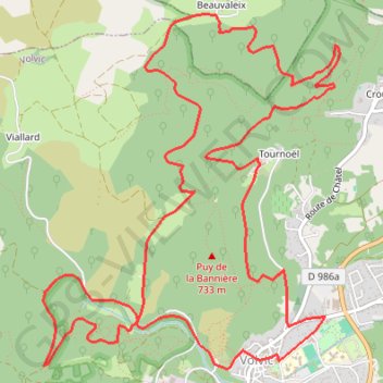 Itinéraire Volvic Nature, distance, dénivelé, altitude, carte, profil, trace GPS