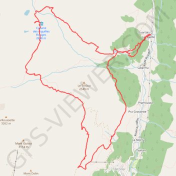 Itinéraire Aiguilles Rouges, distance, dénivelé, altitude, carte, profil, trace GPS