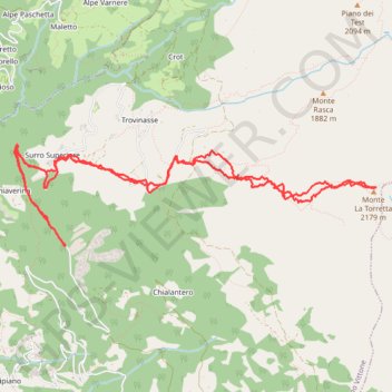 Itinéraire Monte La Torretta, distance, dénivelé, altitude, carte, profil, trace GPS