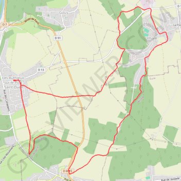 Itinéraire Rando Les Authieux port Saint Ouen, distance, dénivelé, altitude, carte, profil, trace GPS