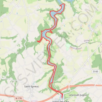 Itinéraire Arguenon , Jugon-les-Lacs, distance, dénivelé, altitude, carte, profil, trace GPS