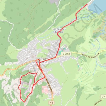 Itinéraire Tour du Fort et lac des Rousses, distance, dénivelé, altitude, carte, profil, trace GPS