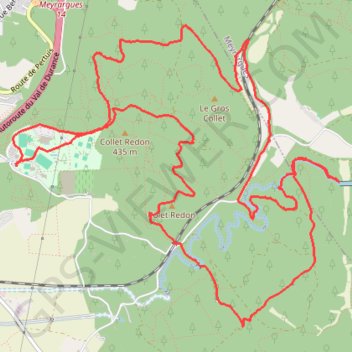 Itinéraire Venelles - Aqueduc de Parrouvier, distance, dénivelé, altitude, carte, profil, trace GPS