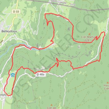 Itinéraire Roches d'Orvaz et roche de la Fauconnière, distance, dénivelé, altitude, carte, profil, trace GPS