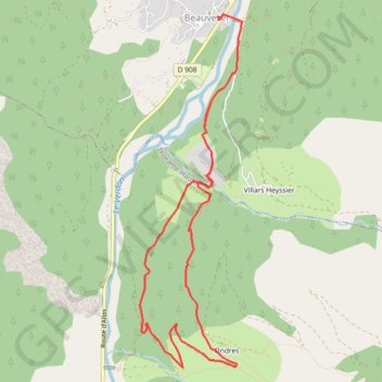 Itinéraire Haut-Verdon : Ondres, distance, dénivelé, altitude, carte, profil, trace GPS