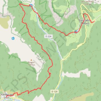 Itinéraire 6noniere chatillon, distance, dénivelé, altitude, carte, profil, trace GPS