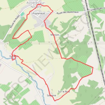 Itinéraire 1 - Asnieres sur Nouere_sentier des orchidées et d-16452468, distance, dénivelé, altitude, carte, profil, trace GPS