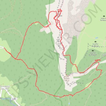 Itinéraire Grotte du Biolet et Roche de Fitta, distance, dénivelé, altitude, carte, profil, trace GPS
