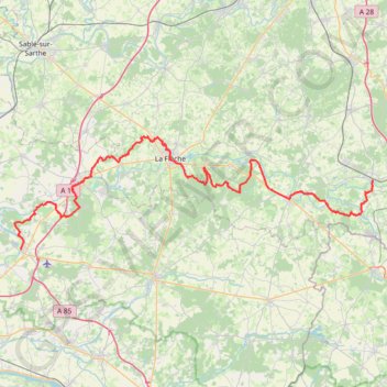 Itinéraire GR35 De Vaas (Sarthe) à Seiches-sur-le-Loir (Maine-et-Loire), distance, dénivelé, altitude, carte, profil, trace GPS
