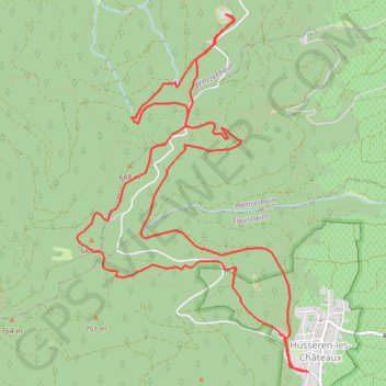 Itinéraire Découverte des 4 Châteaux, distance, dénivelé, altitude, carte, profil, trace GPS