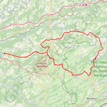 Itinéraire Notre-Dame-de-la-Consolation - Saône, distance, dénivelé, altitude, carte, profil, trace GPS