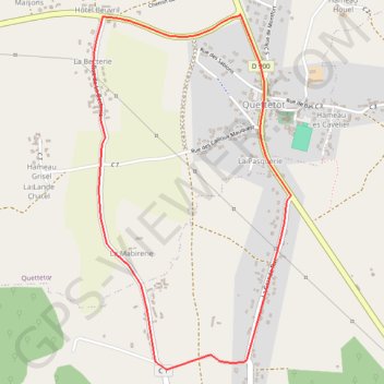 Itinéraire circuit Quettetot, distance, dénivelé, altitude, carte, profil, trace GPS
